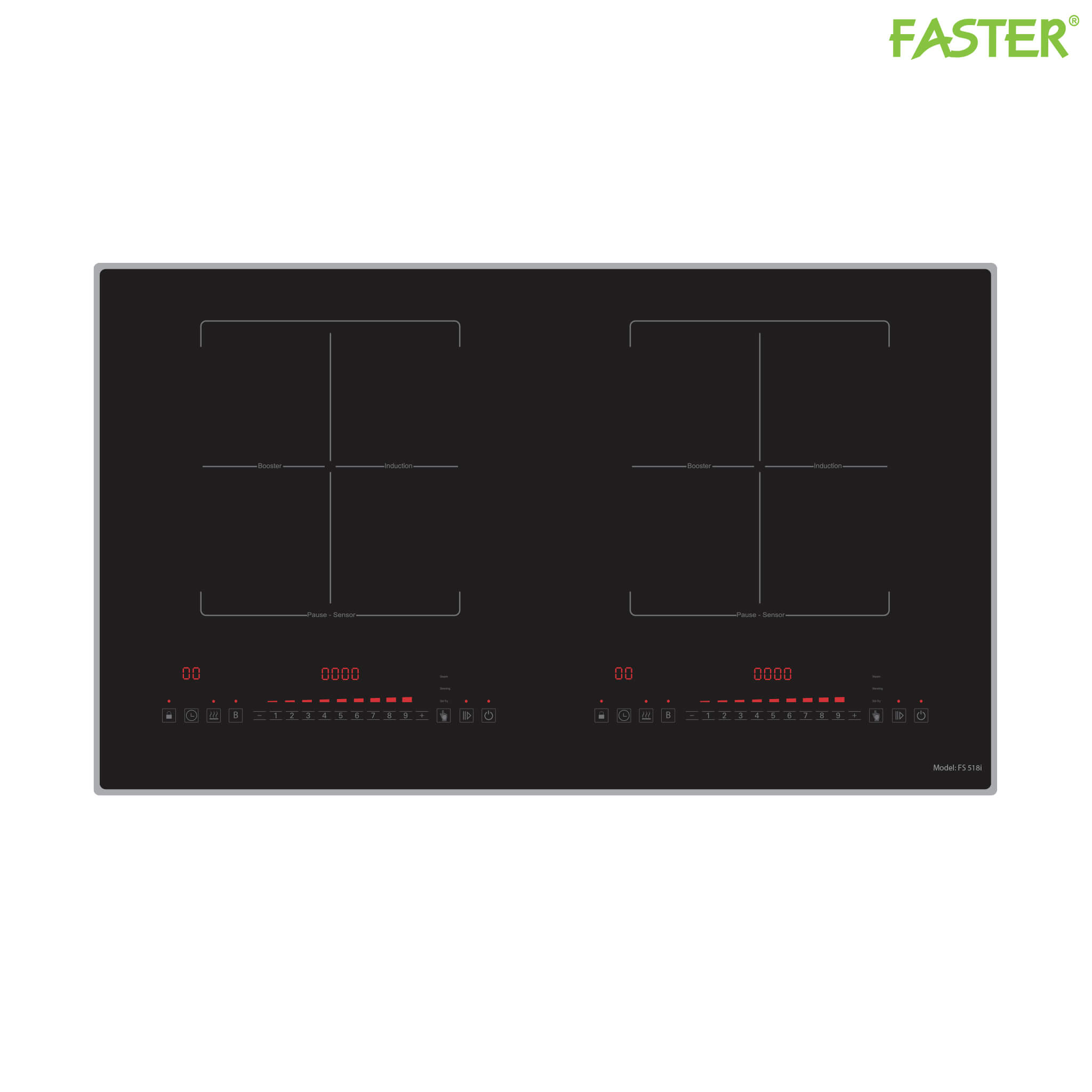 BẾP TỪ 2 VÙNG NẤU INVERTER NHẬP KHẨU MALAYSIA FASTER FS 518I